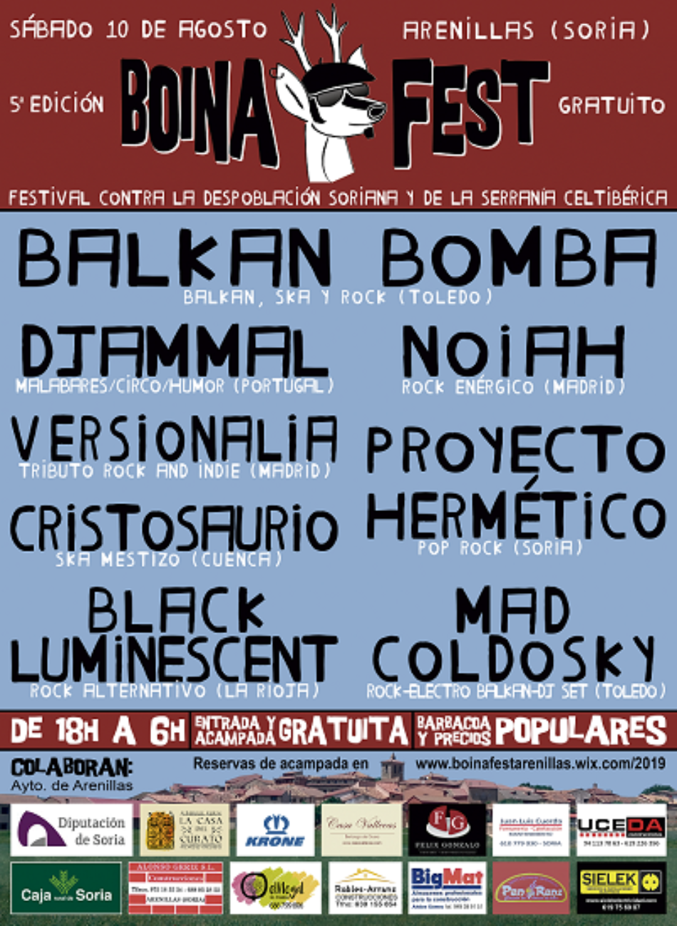 Este sábado se celebra el 1er festival contra la despoblación Boina Fest en Arenillas, que incrementará su población en un 1.000%