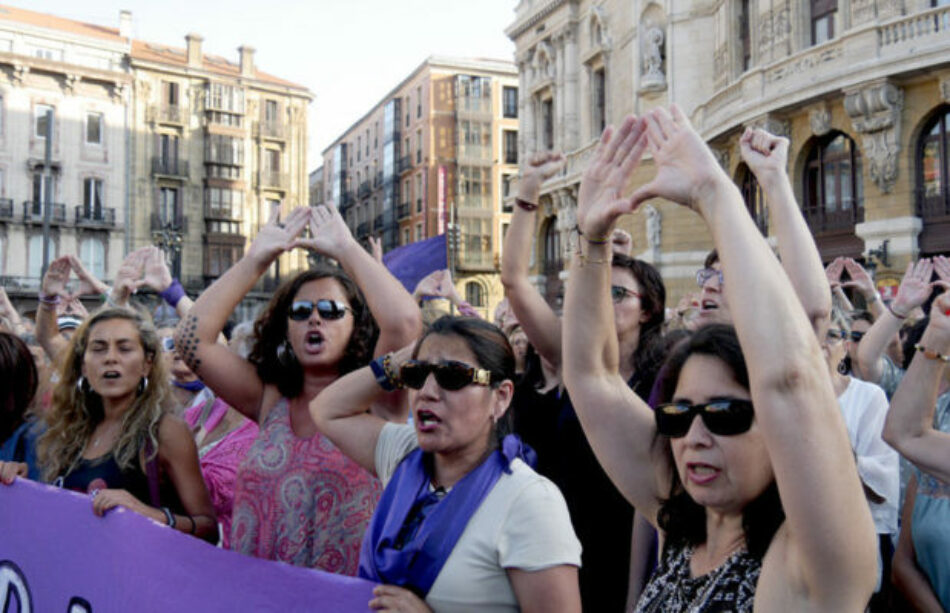 Clamor de mujeres en Bilbao contra violencia machista