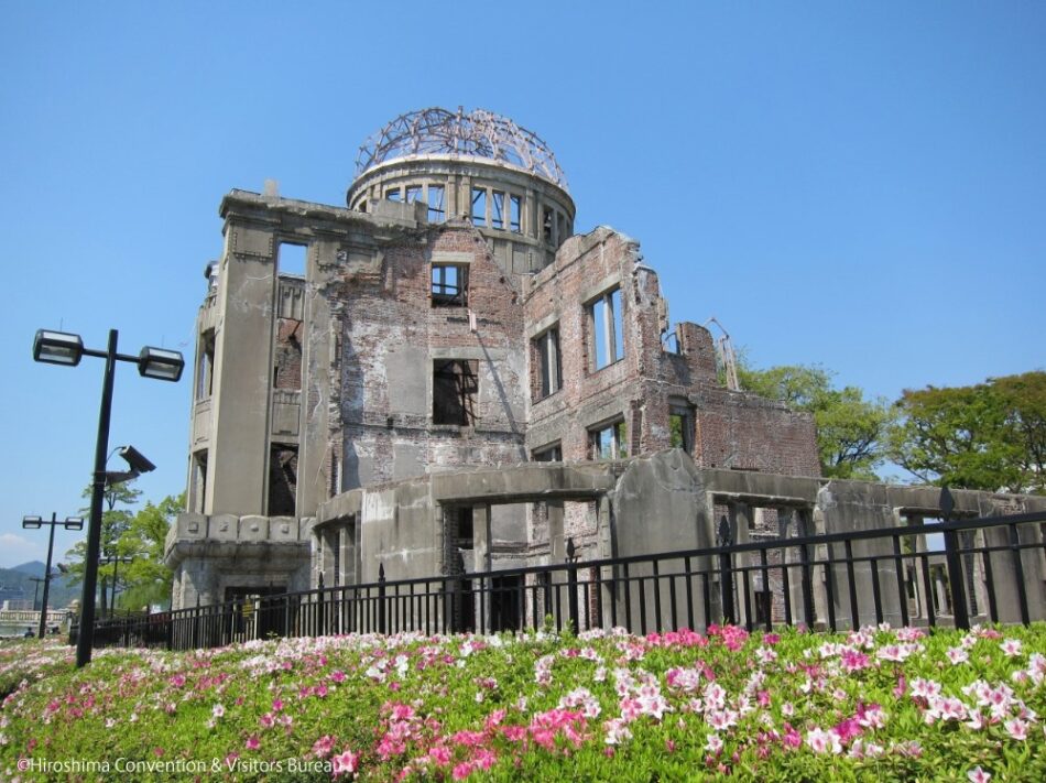 El antiguo Pabellón para la Promoción Industrial, la única estructura cercana al punto de impacto de la boma de Hiroshima que se mantuvo en pie