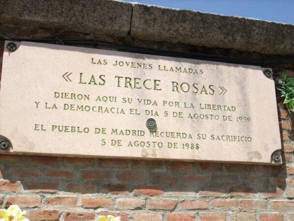 Presentan denuncia en Juzgado de Lorca por calumnias vertidas por varios medios de comunicación en relación a «Las Trece Rosas»