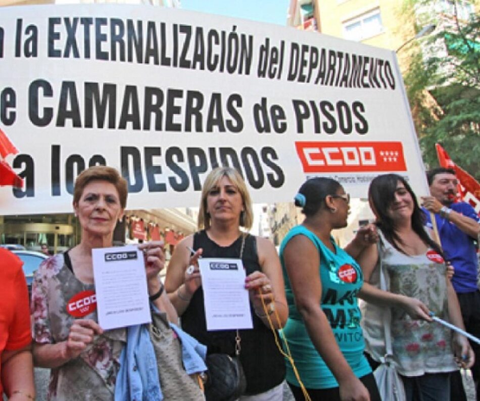 CCOO apoya las movilizaciones de las camareras de piso por unas condiciones de trabajo dignas