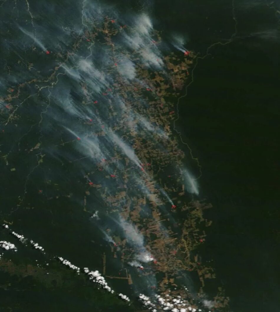 Satélites de la NASA muestran cómo arde la Amazonia de Brasil