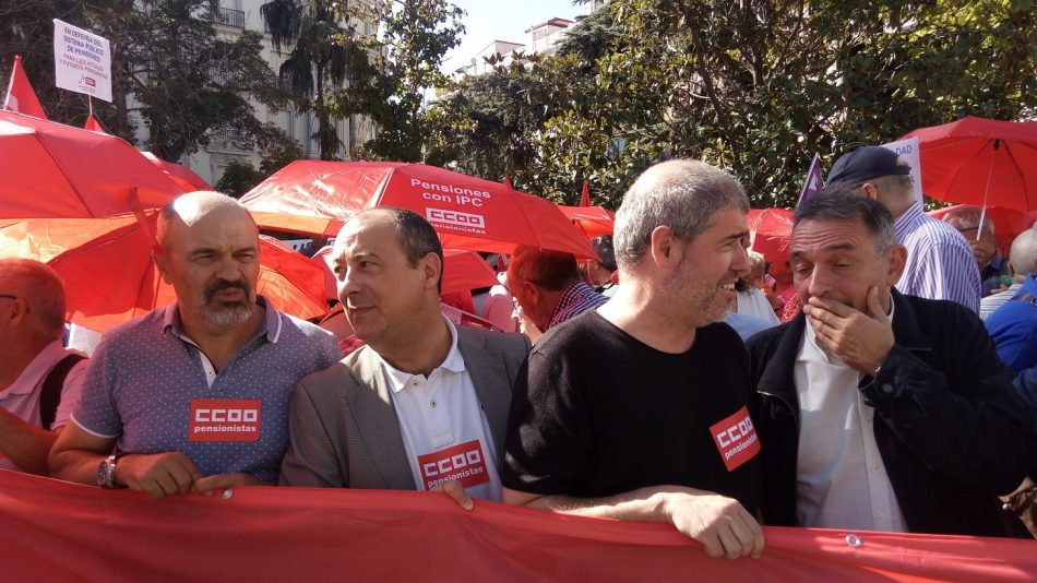 Pensionistas de CCOO exigen que se garantice el IPC en la subida de las pensiones