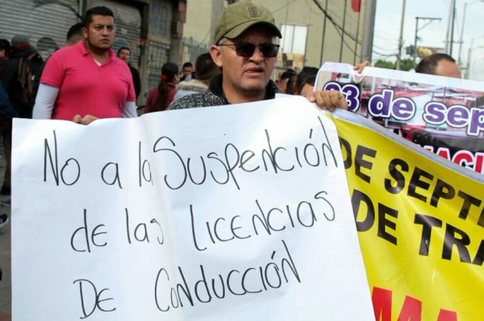 Represión en el paro nacional de transportistas en Colombia