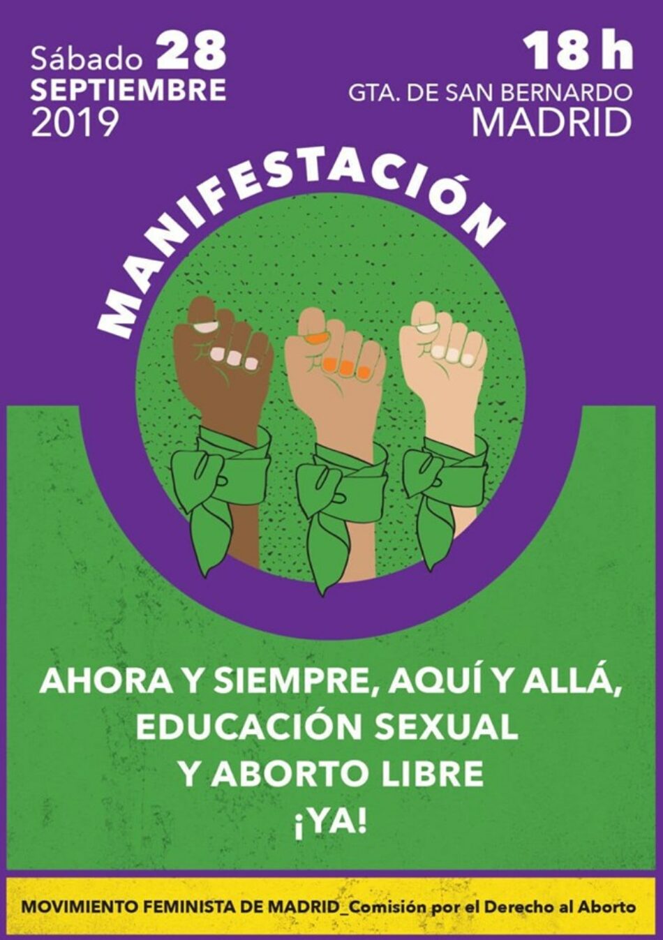 El 28 de septiembre, con motivo del Día Internacional por la Despenalización del aborto y la Defensa de los Derechos Sexuales y Reproductivos de las mujeres en todo el planeta, nos manifestamos
