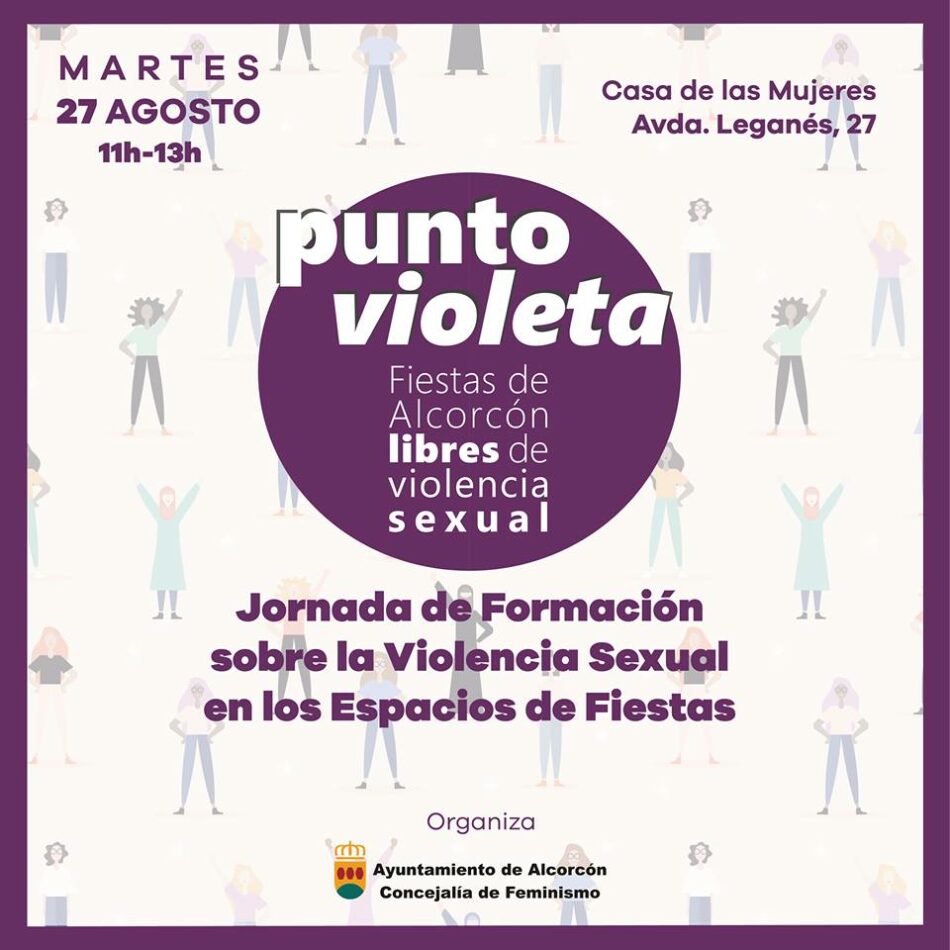 El Ayuntamiento de Alcorcón instala un punto violeta en las fiestas patronales frente a posibles agresiones machistas