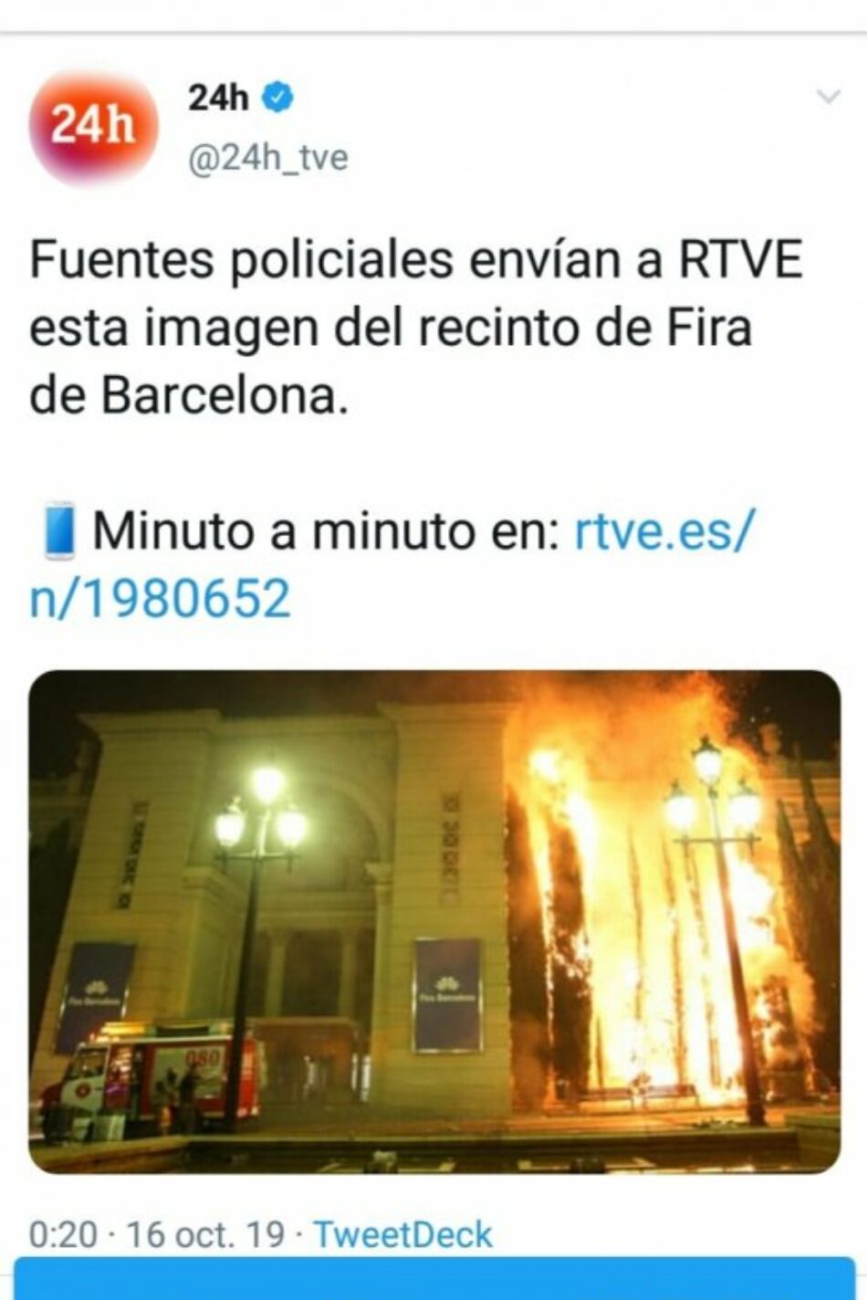 TVE difunde imágenes de altercados de 2010 en Catalunya y pide perdón por el «error» señalando a «fuentes policiales» como responsables
