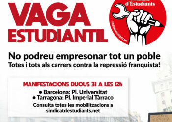 Catalunya: ¡30 y 31 de octubre huelga general estudiantil!