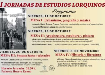 I Jornadas de Estudios Lorquinos (Octubre-noviembre 2019) Floren Dimas, conferencia