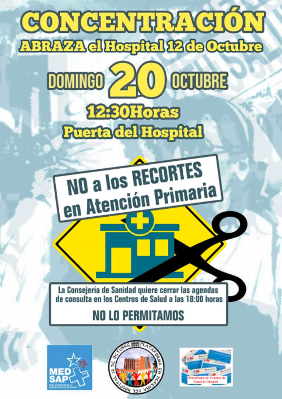 85ª Marea Blanca: “Abrazo al hospital 12 de octubre“