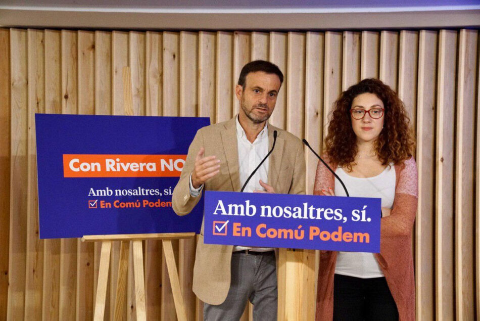 Jaume Asens: «Avui més que mai «Con Rivera No» representa un crit d’esperança per una majoria de progrés que passa per nosaltres, per un gran «Amb Nosaltres Sí»