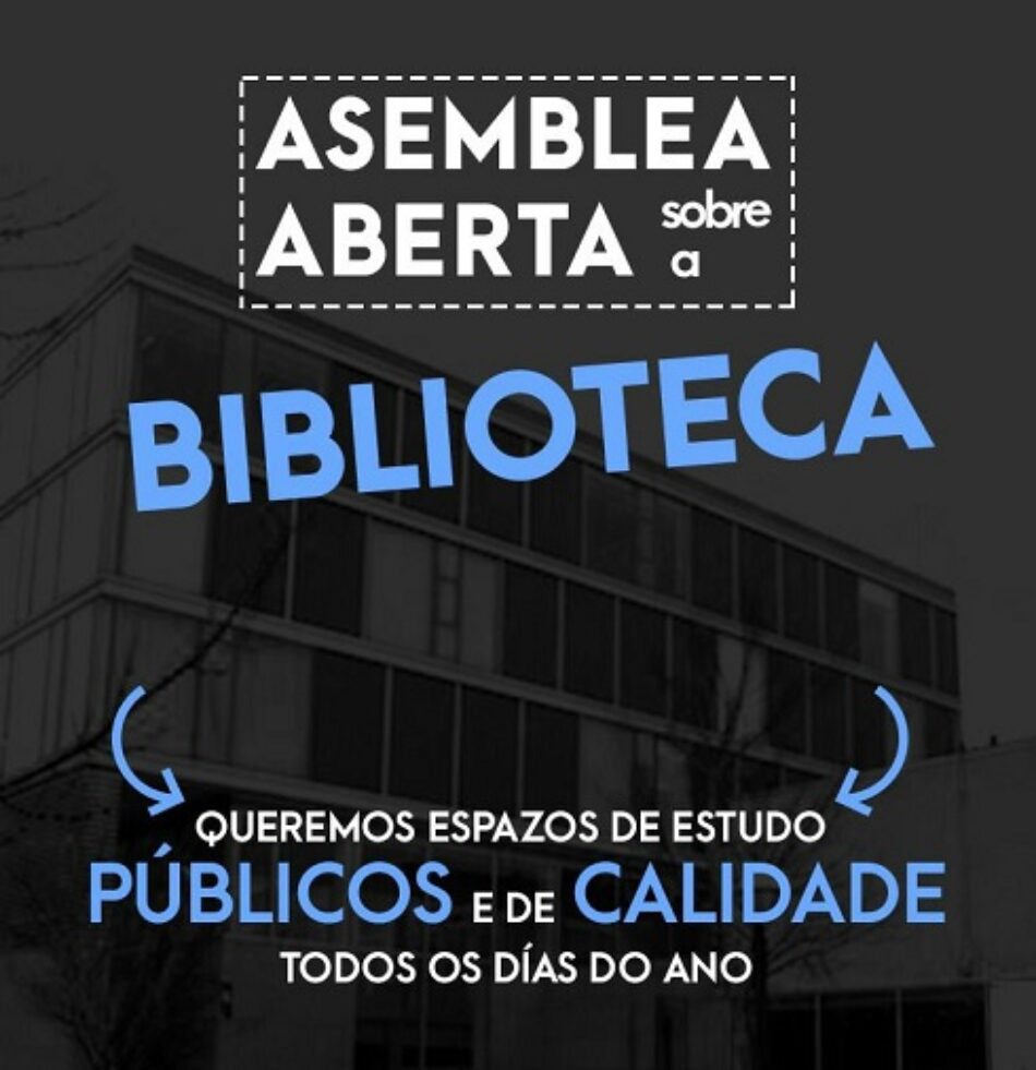 Os estudantes de Ourense mobilizámonos en defensa das bibliotecas e dos espazos públicos de ensino