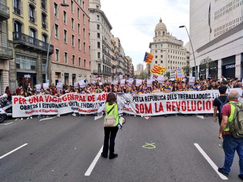 Catalunya: Miles de jóvenes en las calles convocados por el Sindicat d’Estudiants. ¡Contra la represión, por la república de los trabajadores y la juventud!