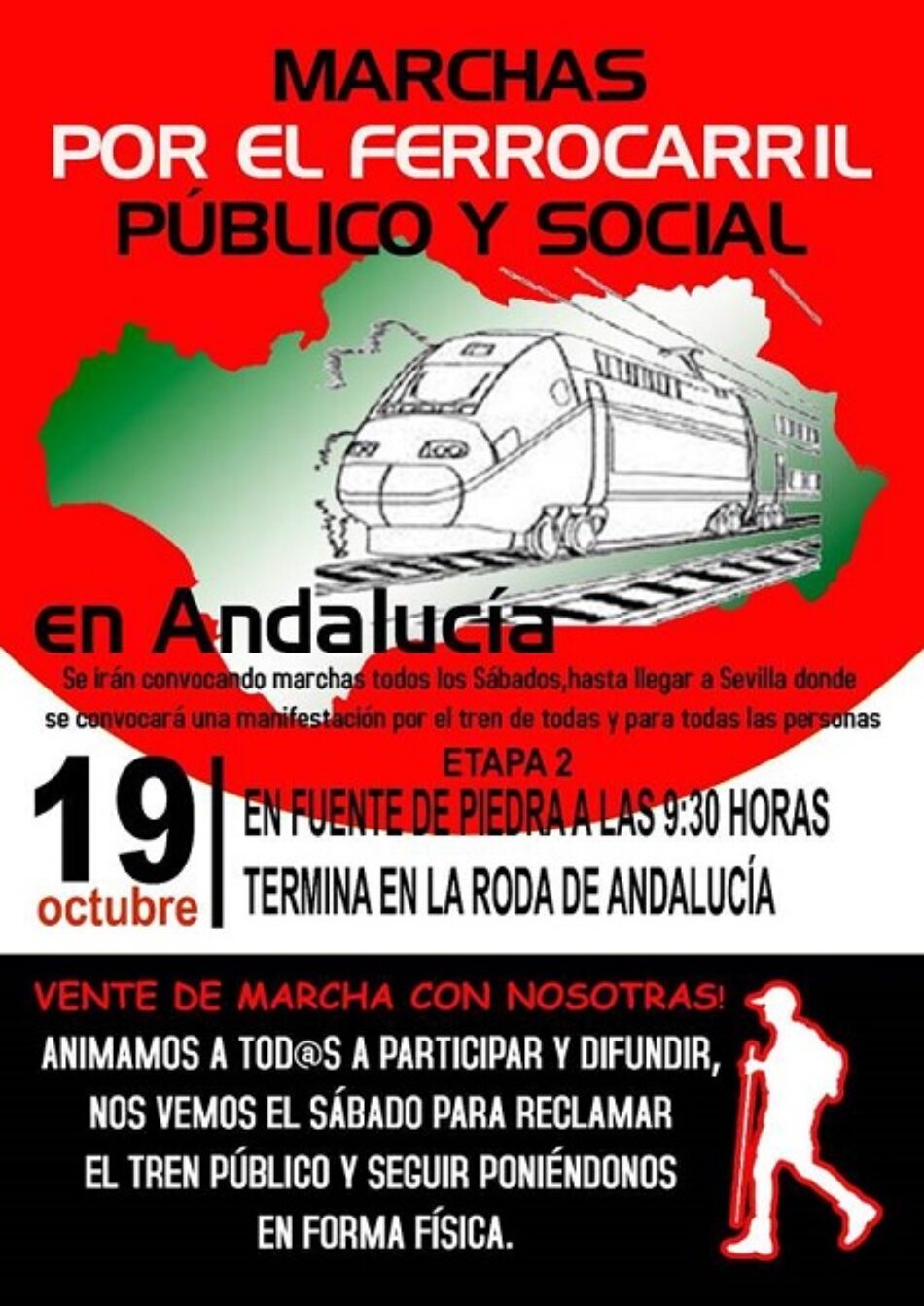 El 19 de octubre, segunda etapa de las marchas en defensa del ferrocarril público y social