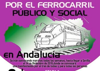 El 3 de noviembre, tercera etapa de las marchas en defensa del ferrocarril público y social andaluz