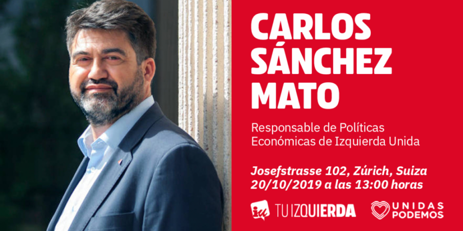 IU Zúrich celebra un encuentro con el economista Carlos Sánchez Mato