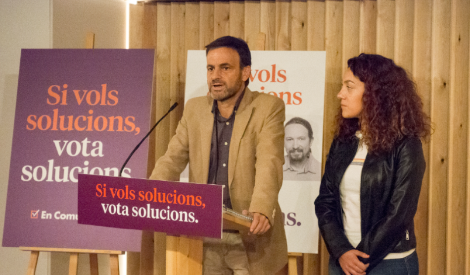 Els comuns insten al canvi i emplacen a la ciutadania a atrevir-se a votar solucions