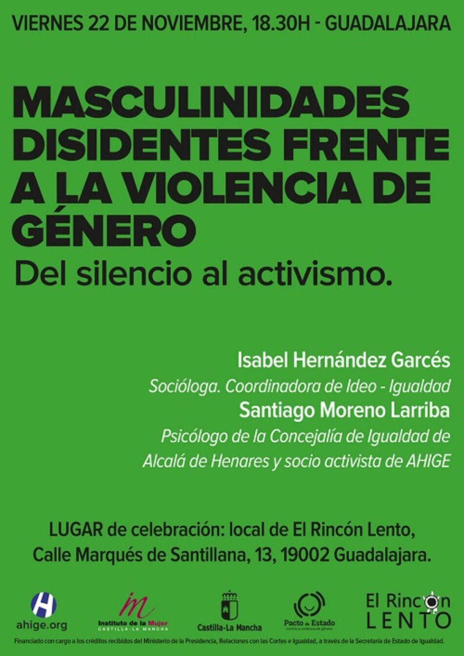 La Asociación de Hombres por la Igualdad de Género (AHIGE) realiza una charla orientada a la prevención de violencias masculinas