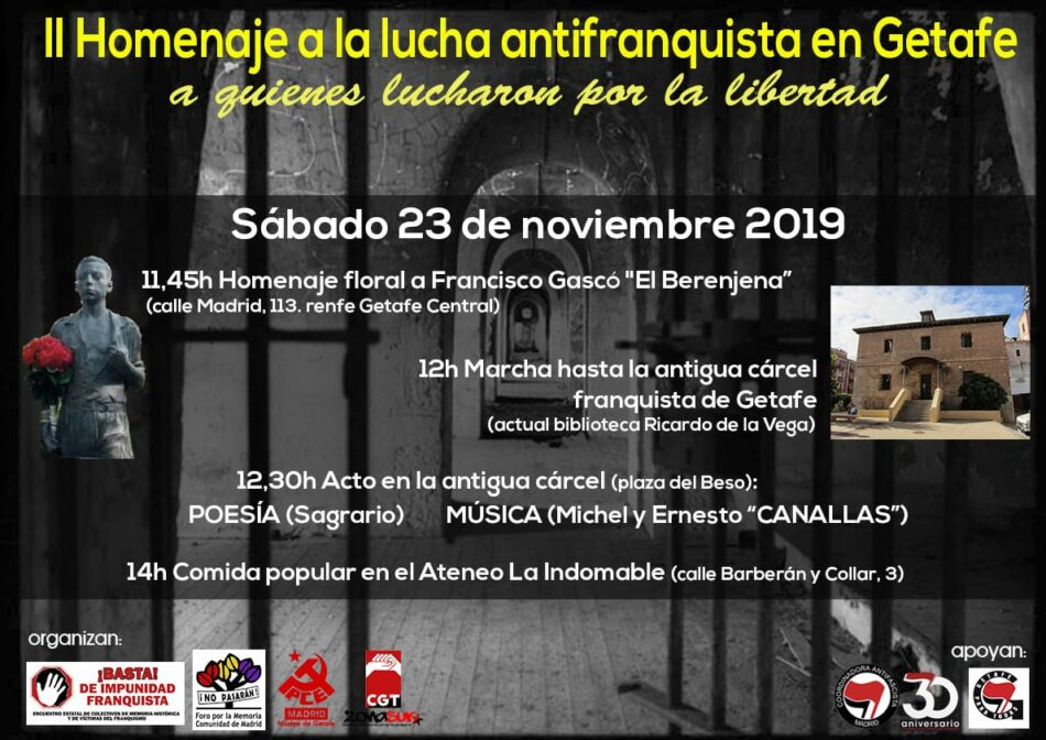 II Homenaje a la lucha antifranquista en Getafe