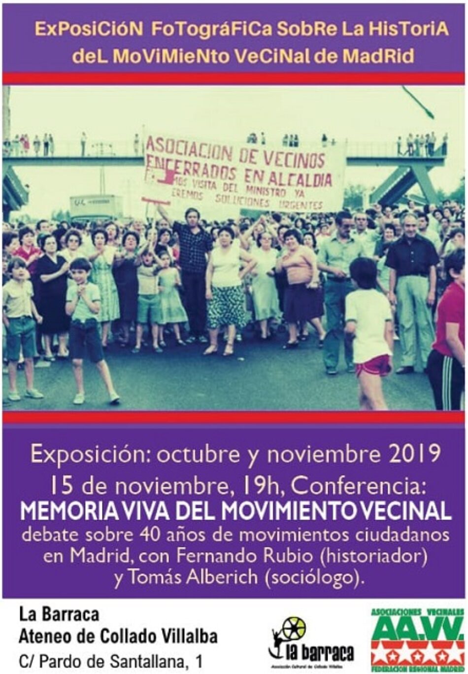 Pasado y presente del movimiento vecinal, en Collado Villalba