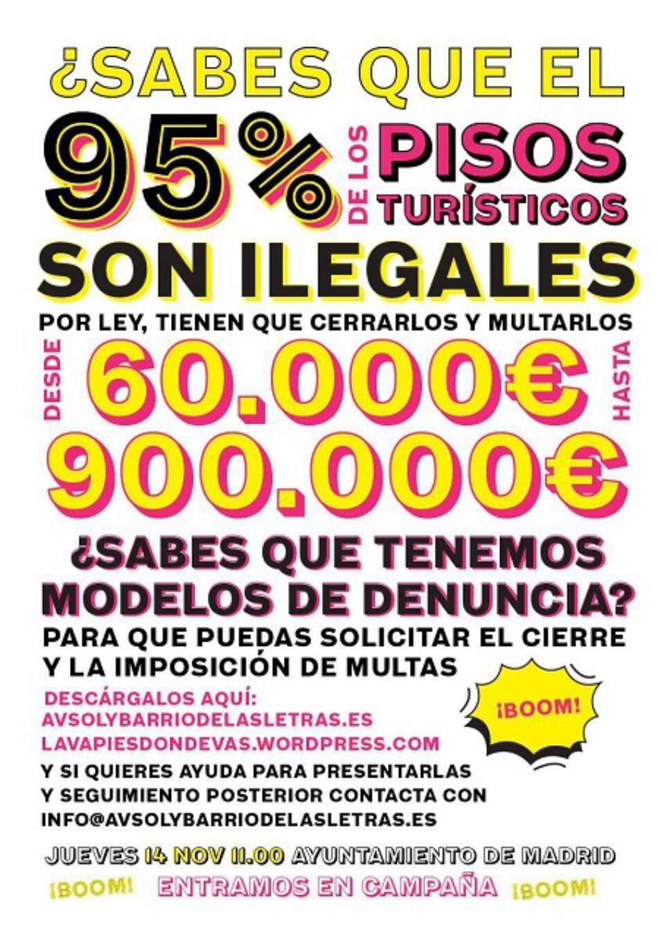 Colectivos vecinales denuncian 503 pisos turísticos ilegales y exigen sanciones entre 30 y 452 millones de euros