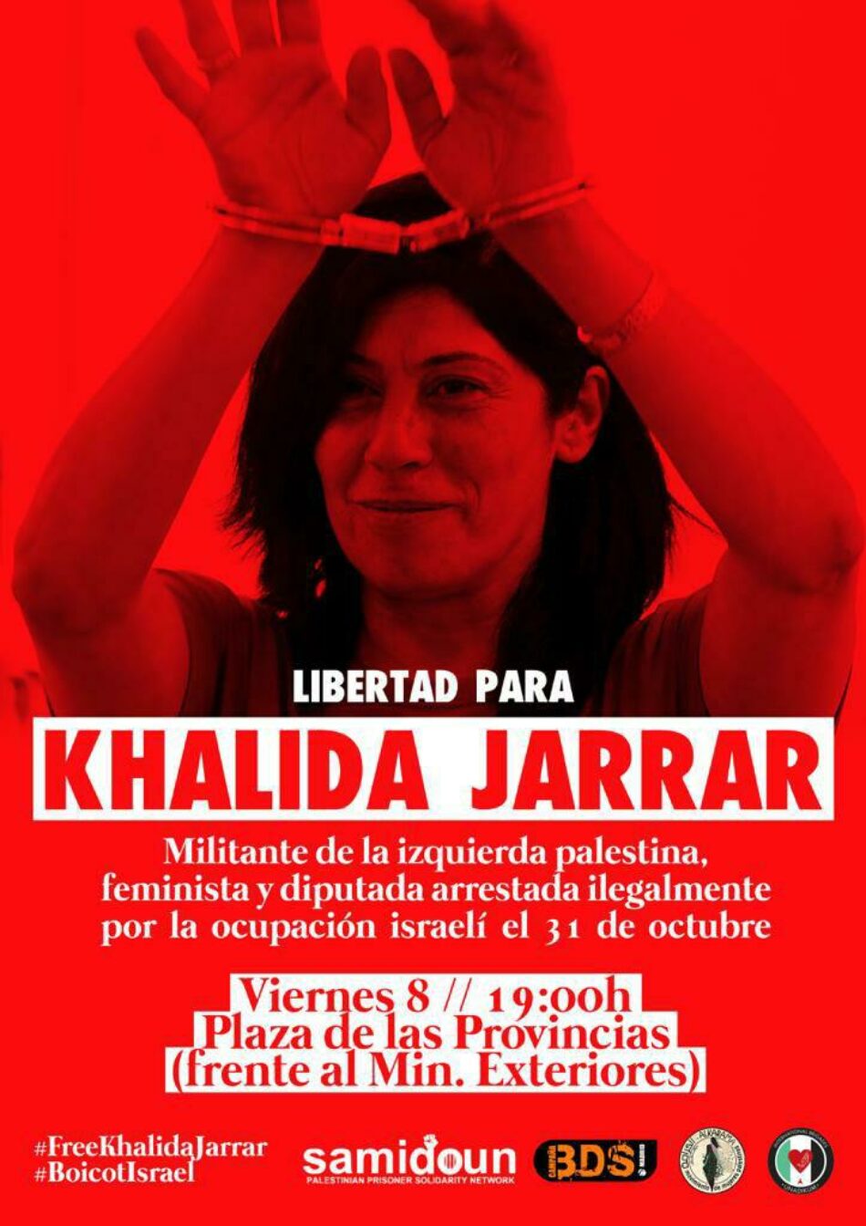 Organizaciones de solidaridad con Palestina convocan una concentración en Madrid contra el arresto de