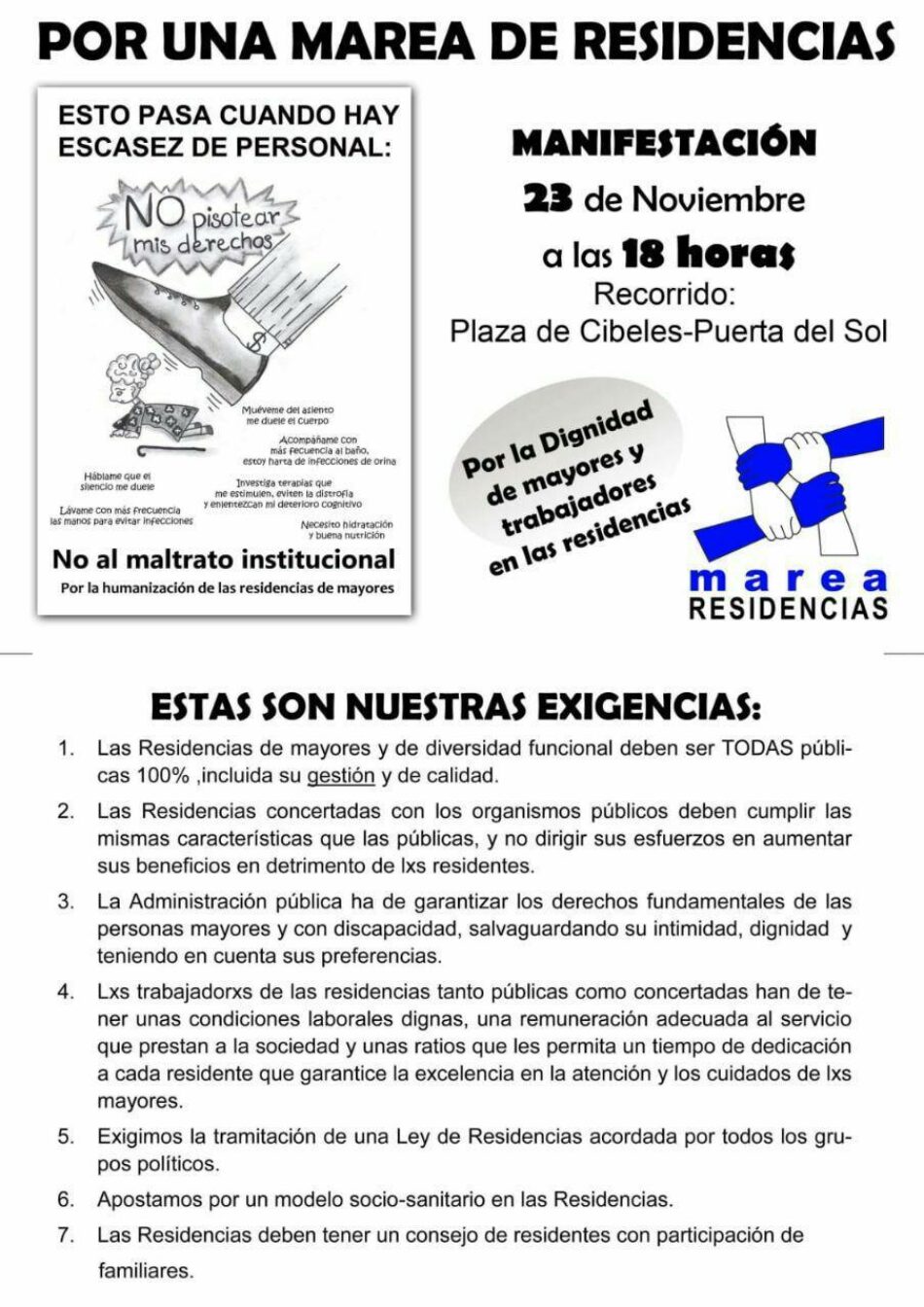 23-N: Manifestación de la Marea de Residencias