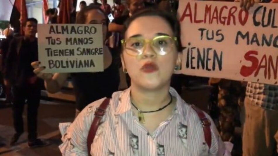 Manifestantes repudian presencia de Almagro en Paraguay