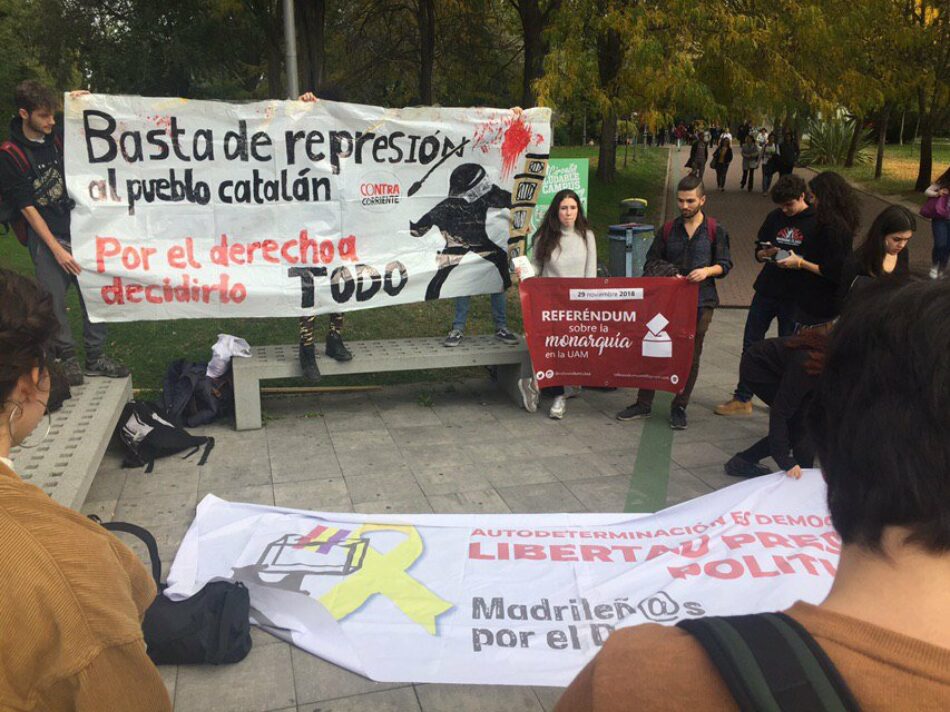 La Plataforma Referéndum UAM convoca un acto en Madrid contra la represión en Cataluña y por el derecho a decidir