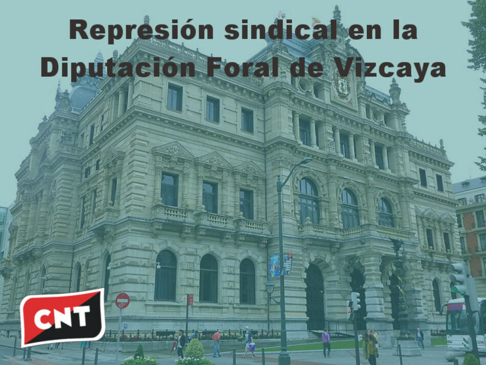 Concentración frente a la Diputación de Vizcaya contra expediente disciplinario por secundar la pasada huelga del 8M