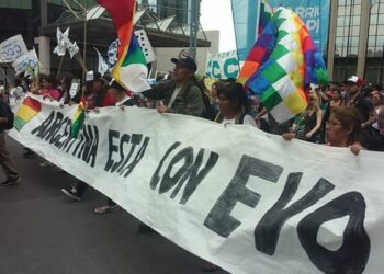 Multitudes se movilizaron en solidaridad con Evo Morales y contra el golpe de Estado