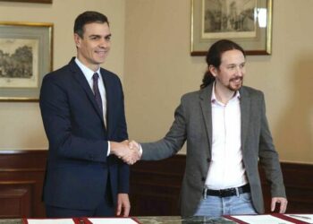 Pablo Iglesias y Pedro Sánchez presentan este lunes el acuerdo de coalición progresista entre Unidas Podemos y PSOE