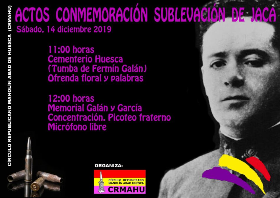 Aniversario de la sublevación de Jaca (Huesca)