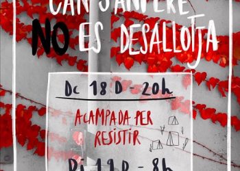 L’assemblea de Can Sanpere exigeix l’aturada del desallotjament de la fàbrica de Premià de Mar