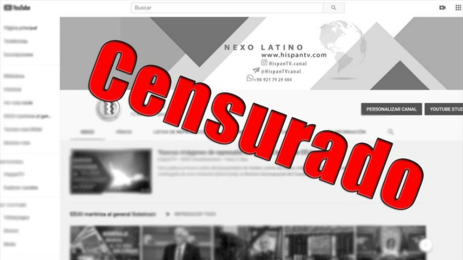 YouTube elimina vídeos de cuentas ya bloqueadas de HispanTV