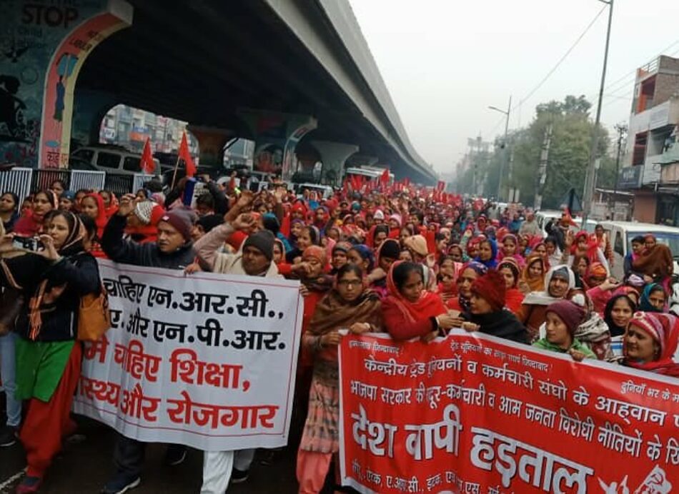 Éxito de la huelga general en la India: 250 millones de trabajadoras y trabajadores contra el neoliberalismo