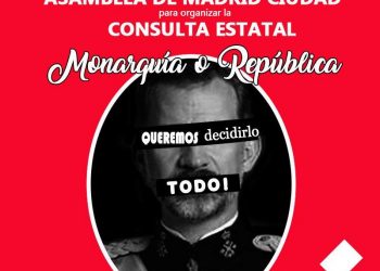 Asamblea en Madrid para la Consulta Estatal «Monarquía o República» del 9 de mayo