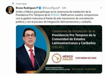 El Ministro de Relaciones de Exteriores de Cuba, Bruno Rodríguez, abogó hoy en México por revitalizar la Comunidad de Estados Latinoamericanos y Caribeños (Celac)