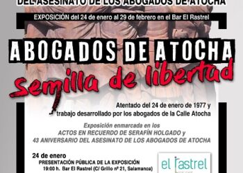 El Partido Comunista de Salamanca (PCE-PCCL) recuerda a Serafín Holgado en el 43 anivesario de la «Matanza de Atocha»