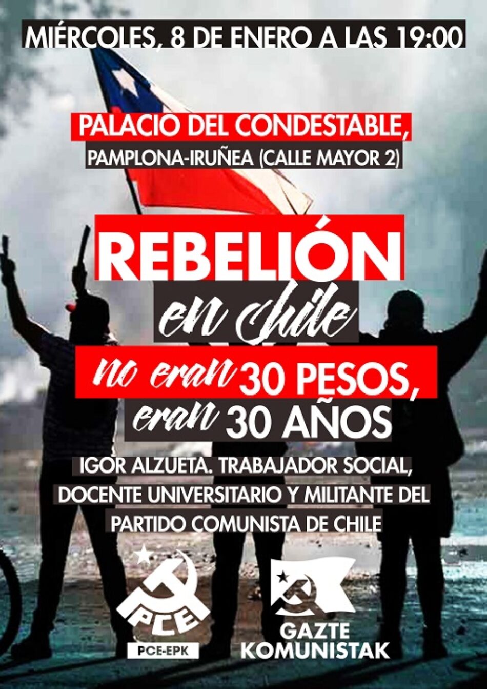 Charla “Rebelión en Chile. No eran 30 pesos, eran 30 años”