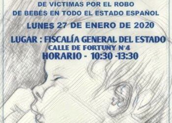 Asociaciones de víctimas y afectados de bebés robados convocan concentración frente a la Fiscalía General del Estado el 27 de enero