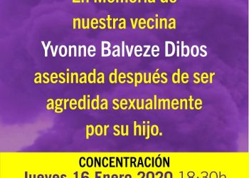 «En Memoria de nuestra vecina Yvonne Baldeze Dibos»: concentración, jueves 16 de enero