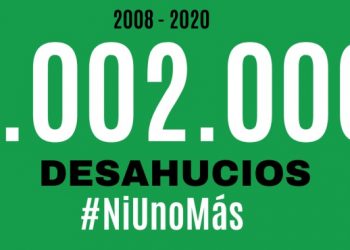 España alcanza la cifra de un millón de desahucios desde 2008, según cifras fidedignas de la PAH