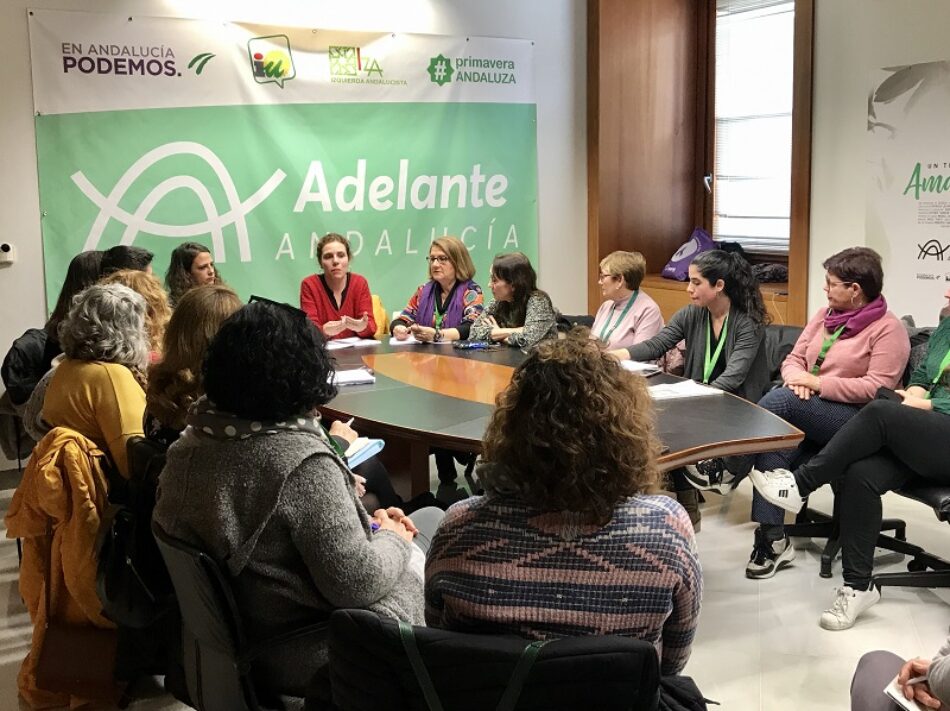 Adelante Andalucía se reúne con colectivos de mujeres afectados por la paralización de las subvenciones a sus proyectos