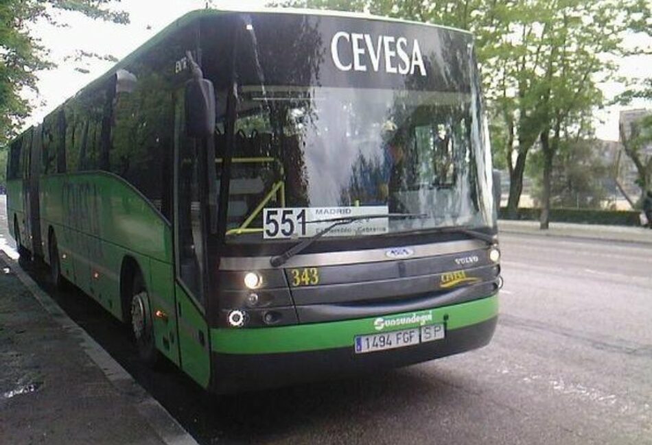 Nace la Plataforma Más Autobuses Línea 551. Denuncian que la Sierra Oeste de Madrid tiene un servicio insuficiente de transporte público