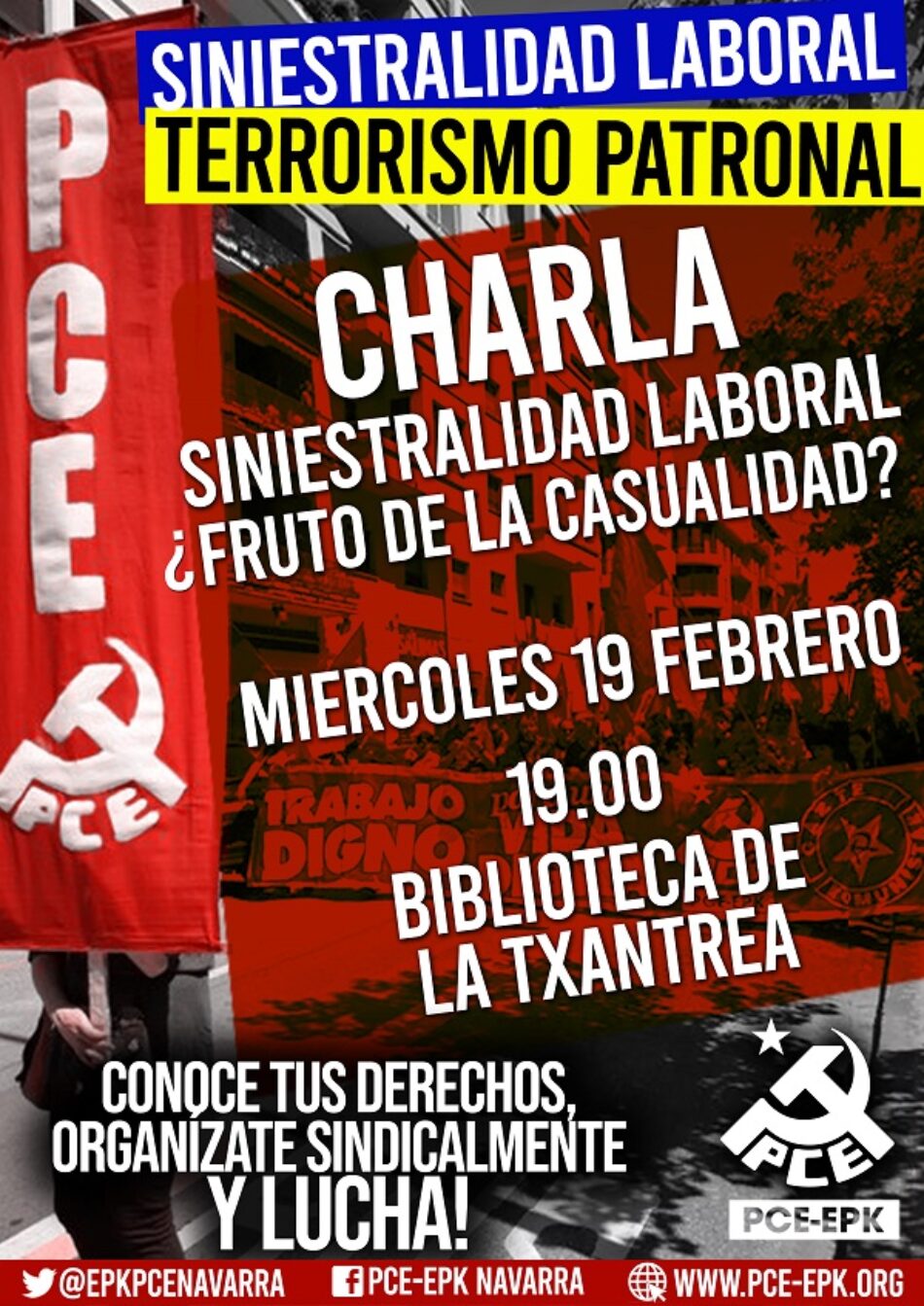 Charla: “Siniestralidad laboral, ¿Fruto de la casualidad?”