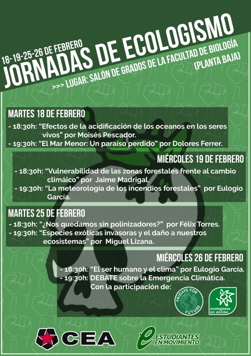 Colectivo Estudiantil Alternativo (CEA) organiza las «Jornadas de ecologismo» en la USAL