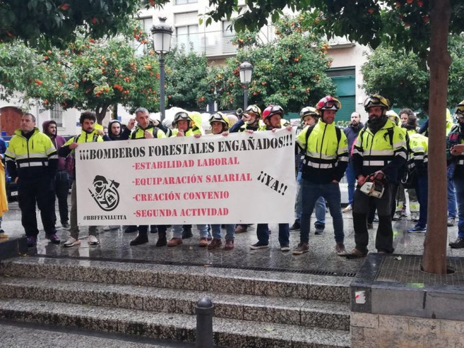 CGT llama a participar en la concentración de los Bomberos Forestales en lucha