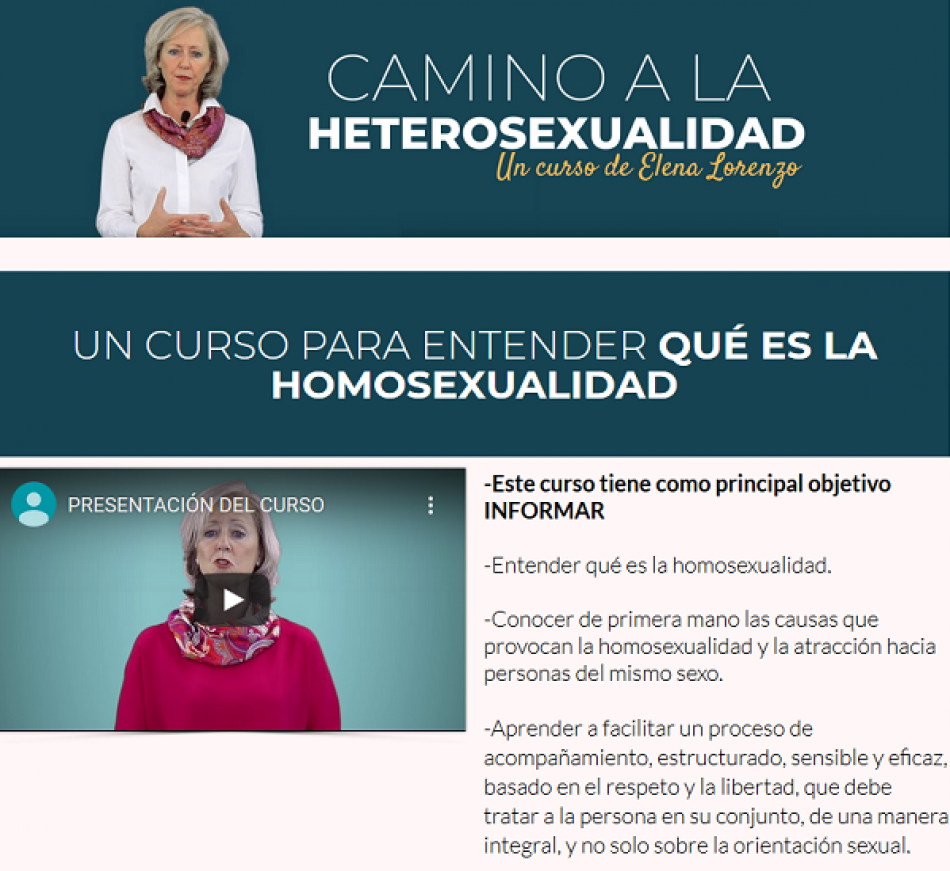 Arcópoli denuncia de nuevo a la coach Elena Lorenzo por sus terapias para dejar de ser gay