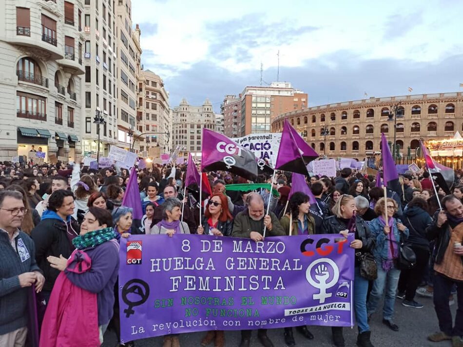 Alta participación de la CGT PV y Murcia el 8M